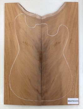 Top Billet Mahagony Swietenia, Crotch 11mm - Unique piece #015